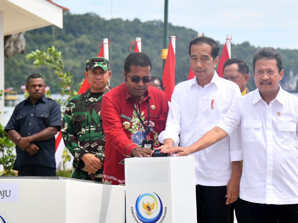 Presiden Jokowi Resmikan Kampung Nelayan Modern Samber Binyeri